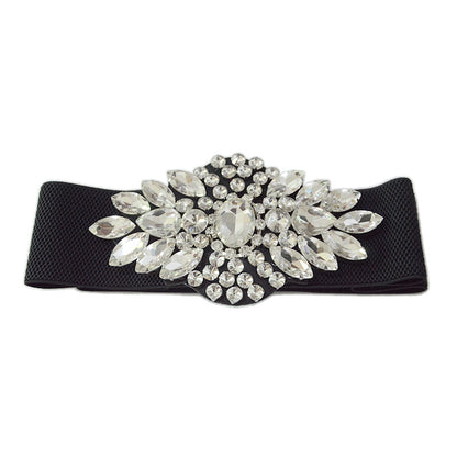 Colored crystal waist seal with skirt