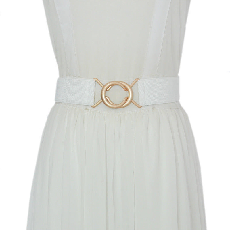 Elastic band buckle waist seal