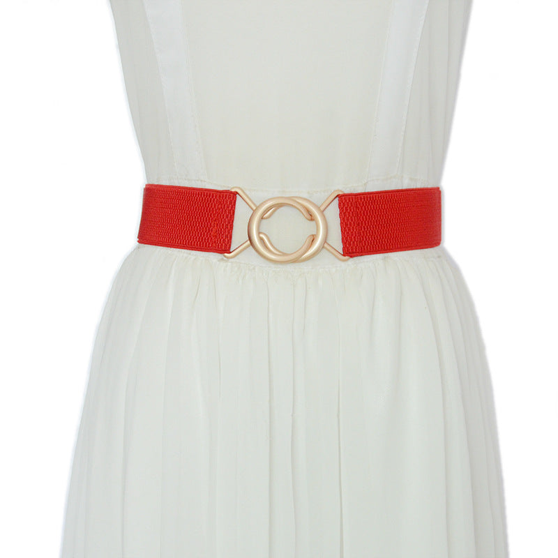 Elastic band buckle waist seal