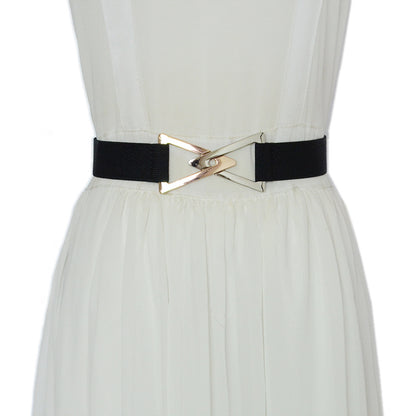 Triangle buckle elastic belt