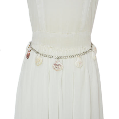 Chain waist chain with dress