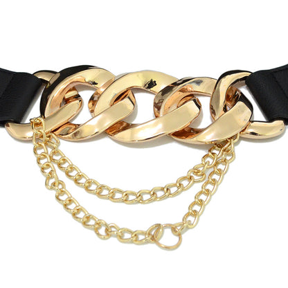 Chain buckle decorative elastic elastic waist seal