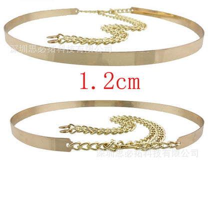 Electroplated full metal sequin wide waist seal