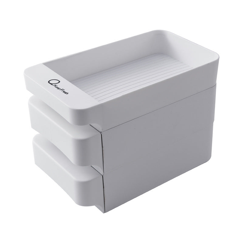 Three-Layer Plastic Egg Storage Box, Multi-Grid Refrigerator Organizer