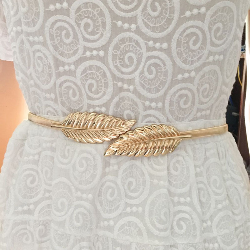 Gold Silver Leaf Belt
