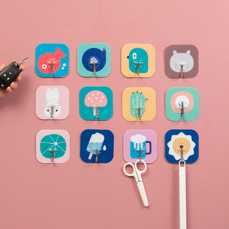 Strong non-trace adhesive cartoon hook