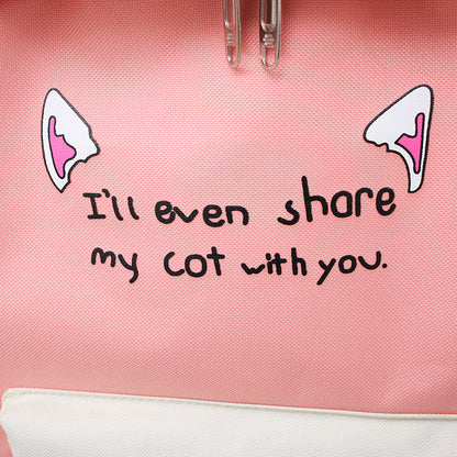 Backpack four-piece schoolbag