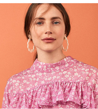 Alloy stud earrings acetate acrylic type C