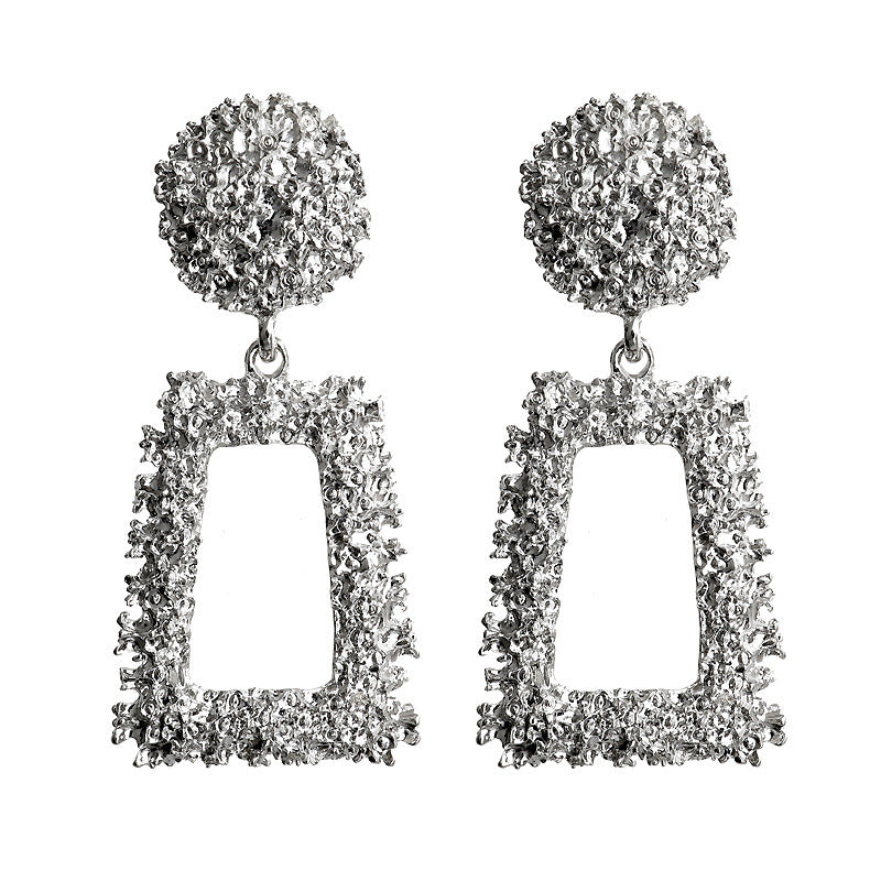 Fashion geometric metal creative earrings