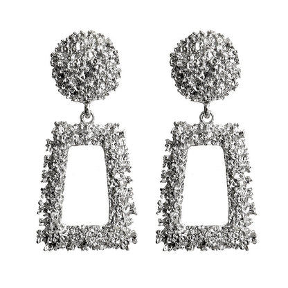Fashion geometric metal creative earrings