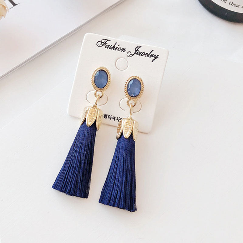 Fashion crystal leaf earrings