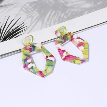 Fresh geometric personalized earrings