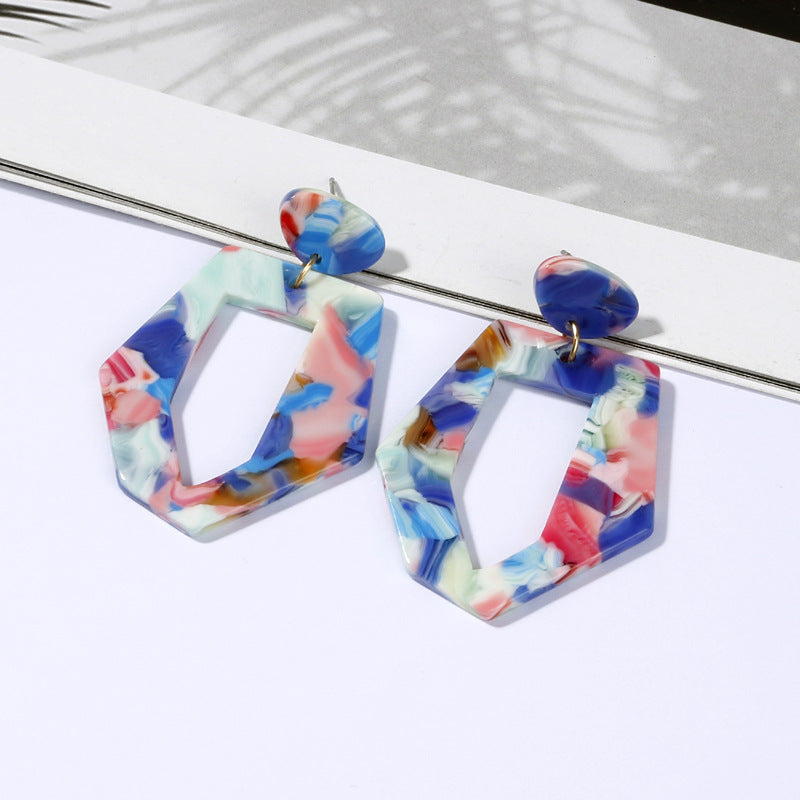 Fresh geometric personalized earrings