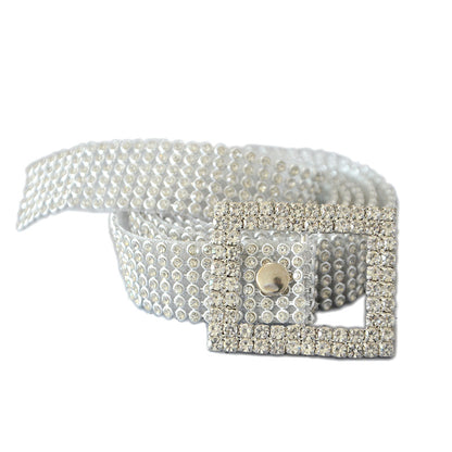 Diamond buckle waist seal PVC plastic belt