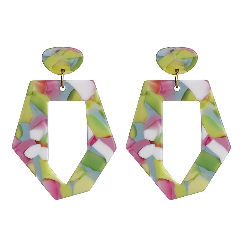 Fresh geometric personalized earrings