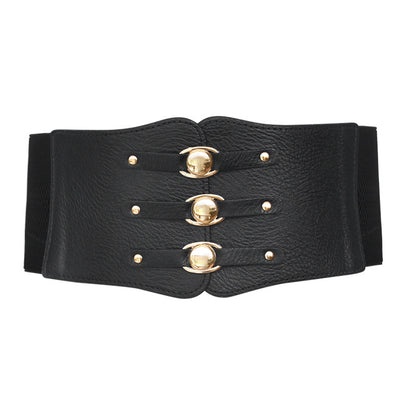 Elastic black extra wide waist seal