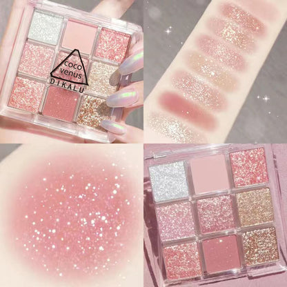 Transparent Nine-Color Acrylic Eyeshadow Palette