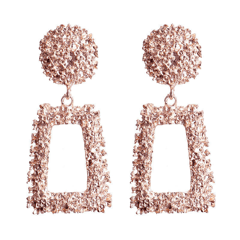Fashion geometric metal creative earrings