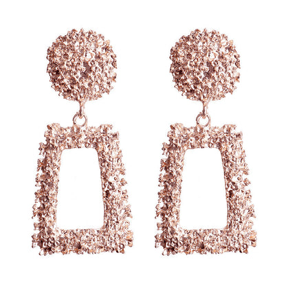 Fashion geometric metal creative earrings