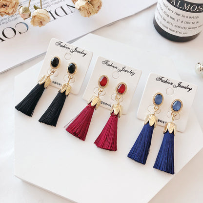 Fashion crystal leaf earrings