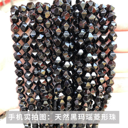 Agate diamond cut rhombus beads loose beads