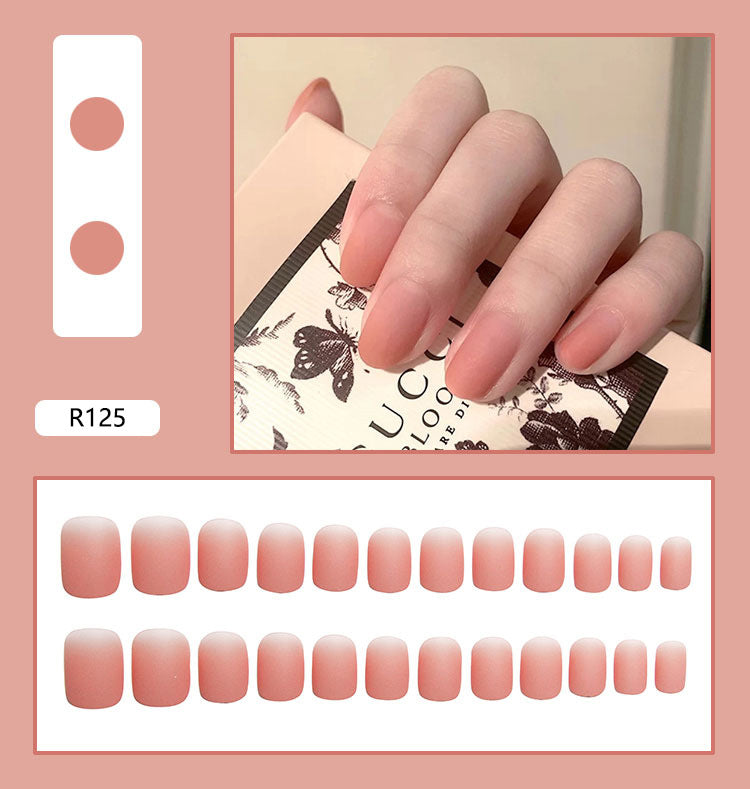 Pegatinas para decoración de uñas a presión, uñas postizas extraíbles 