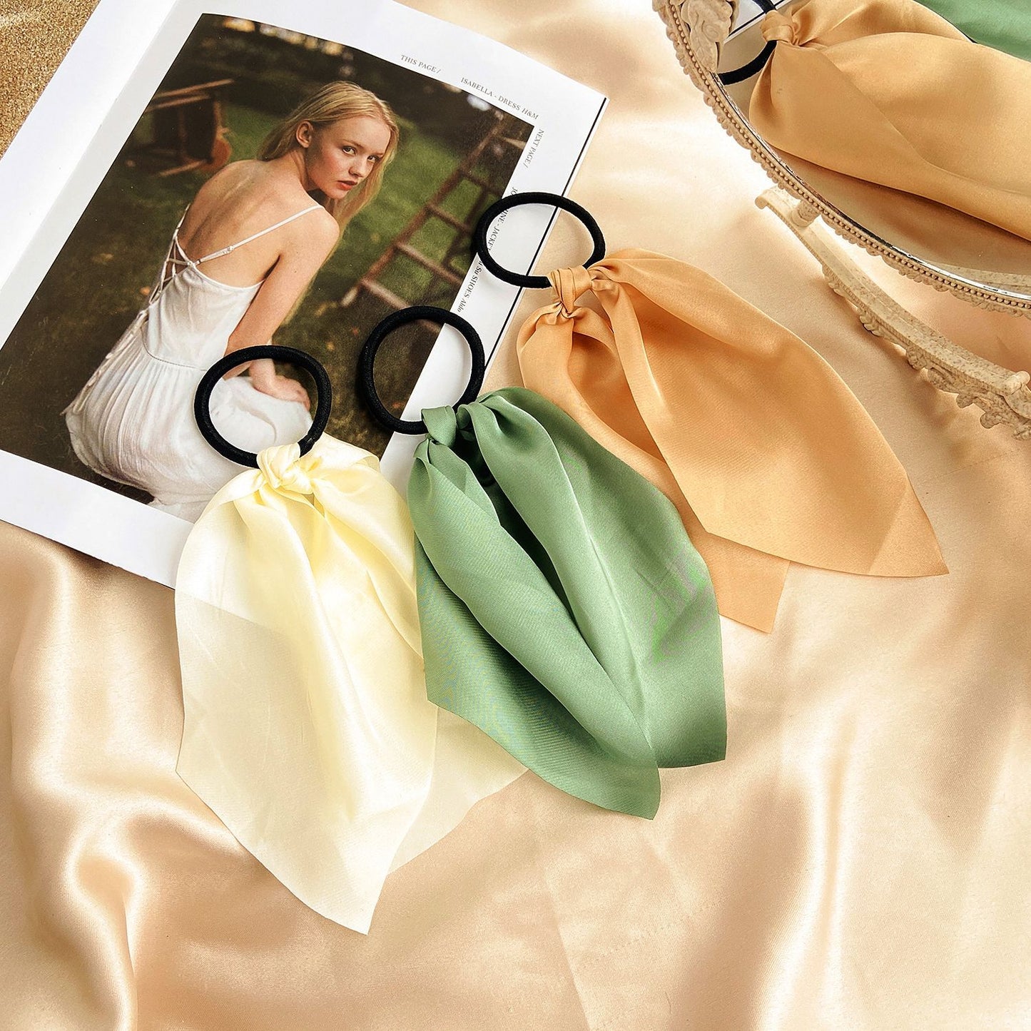 French romantic floral hair band