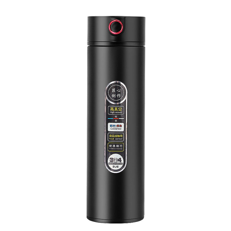 Taza aislada con pantalla LED inteligente de temperatura, acero inoxidable 304 