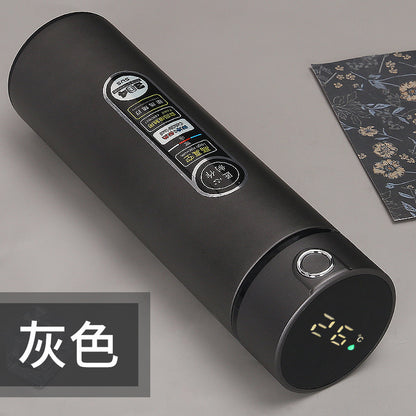 Taza aislada con pantalla LED inteligente de temperatura, acero inoxidable 304 