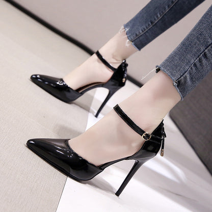 stiletto high heels women's bow