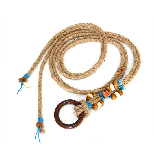 Cotton and linen woven waist rope