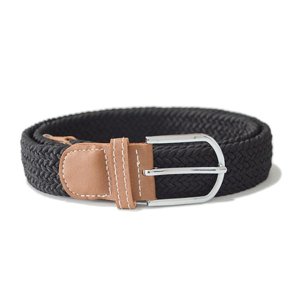Elastic waist woven belt