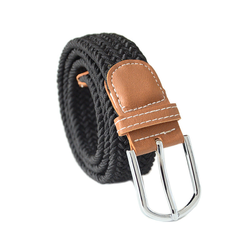 Elastic waist woven belt