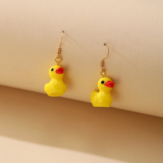 Yellow Duck Stud Earrings