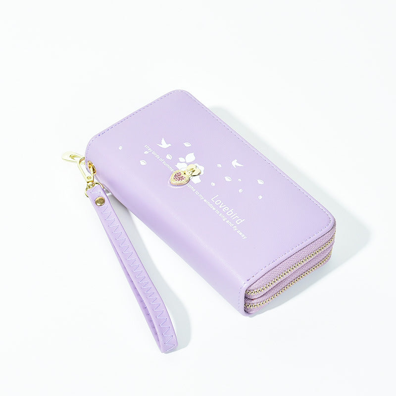 Wallet love printed mobile phone bag