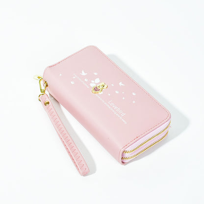 Wallet love printed mobile phone bag