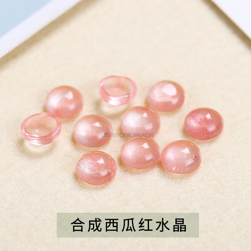 agate chalcedony stone round ring surface loose stone