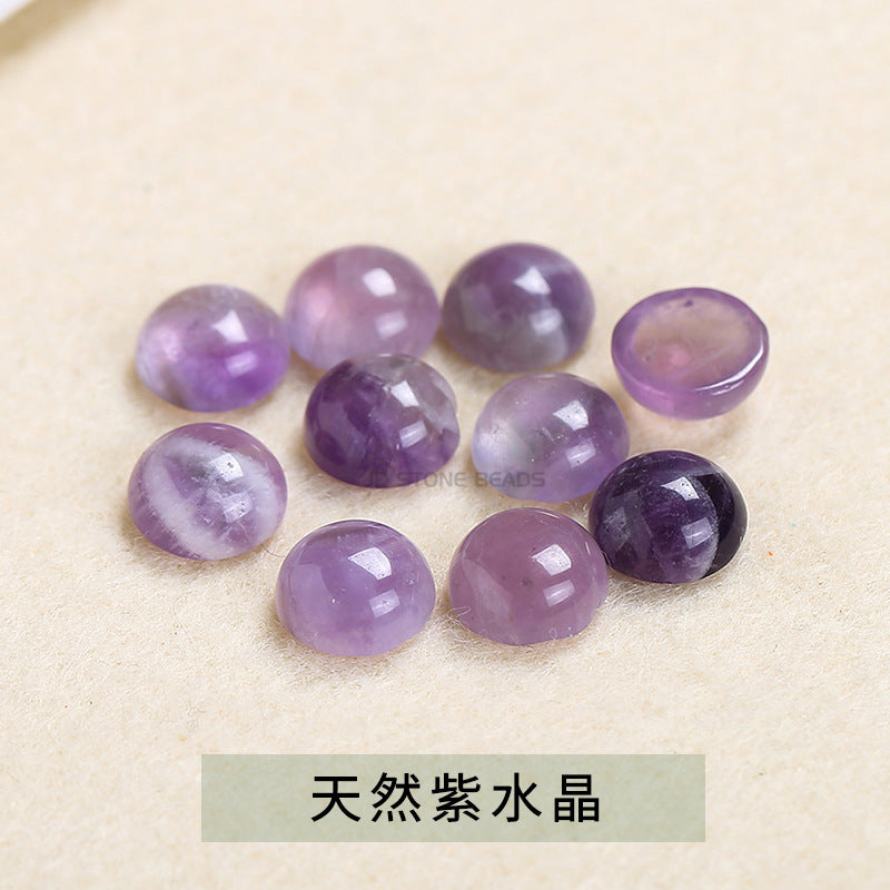 agate chalcedony stone round ring surface loose stone