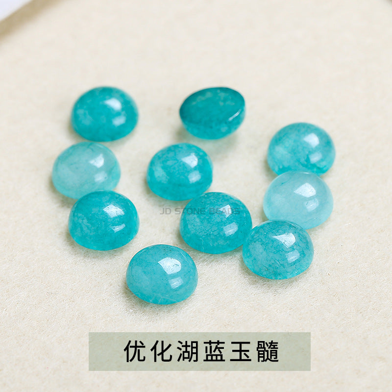 agate chalcedony stone round ring surface loose stone