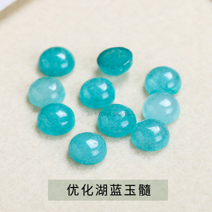 agate chalcedony stone round ring surface loose stone