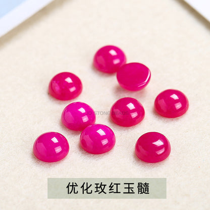 agate chalcedony stone round ring surface loose stone