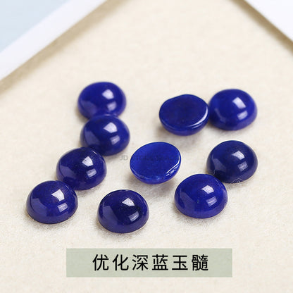agate chalcedony stone round ring surface loose stone