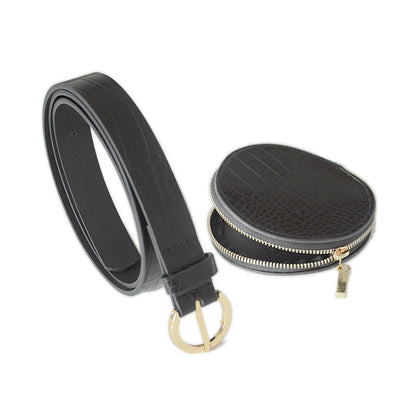 Crocodile pattern versatile fanny pack belt