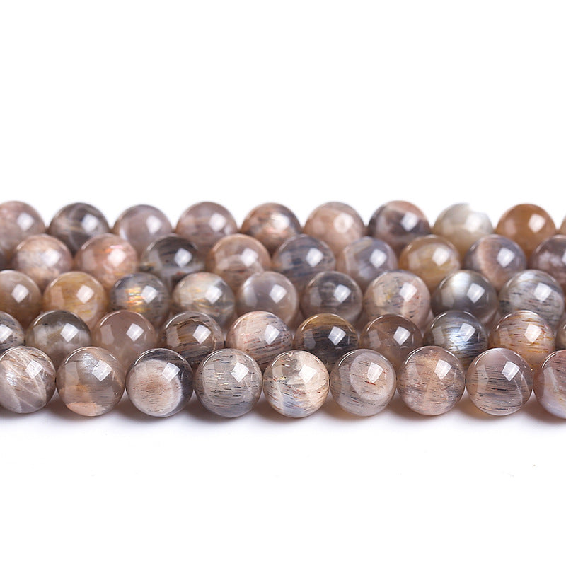 Black backbone sunstone loose beads