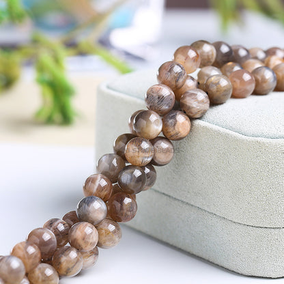 Black backbone sunstone loose beads