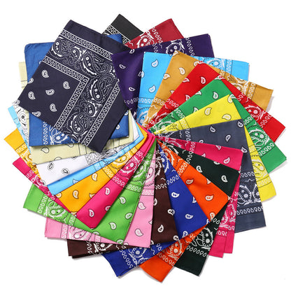 Pañuelo mágico para la cabeza con forma de bandana cuadrada con flores 