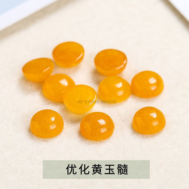 agate chalcedony stone round ring surface loose stone