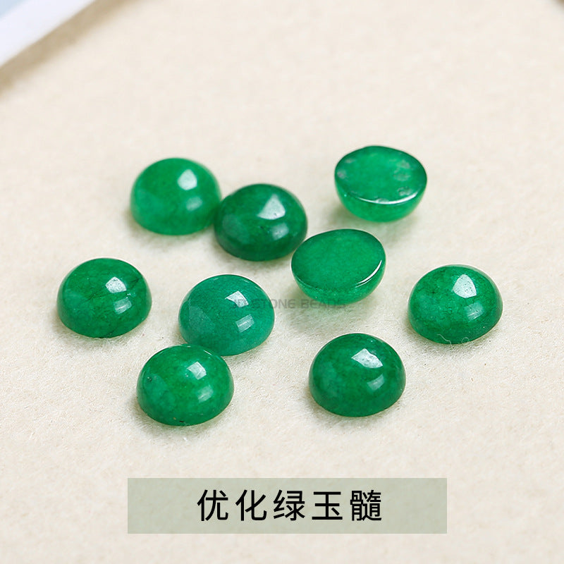 agate chalcedony stone round ring surface loose stone