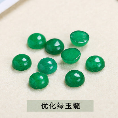 agate chalcedony stone round ring surface loose stone