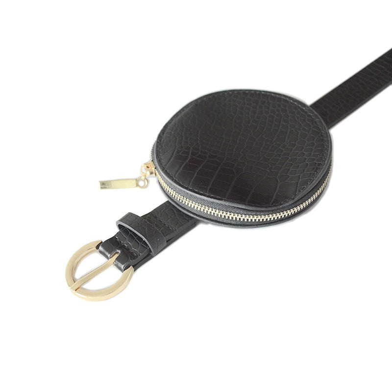 Crocodile pattern versatile fanny pack belt